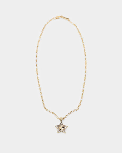 Wild for the Weekend pop punk star pendant necklace Gold