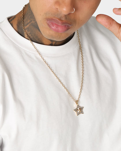 Wild for the Weekend pop punk star pendant necklace Gold