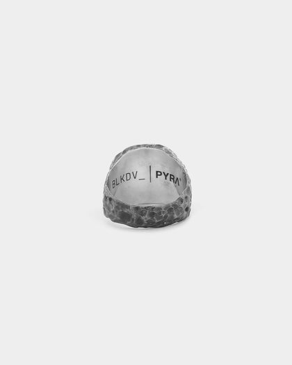 PYRA PYRA x BLKDVL Eroded Signet Ring Silver