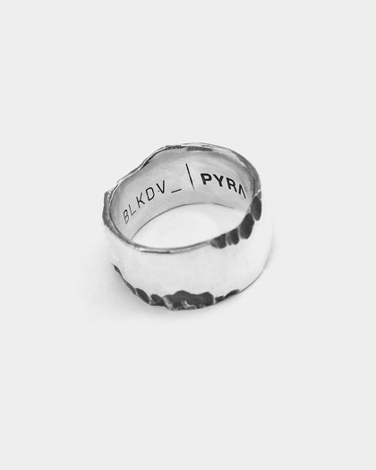 PYRA PYRA x BLKDVL Eroded Cuff Ring Silver