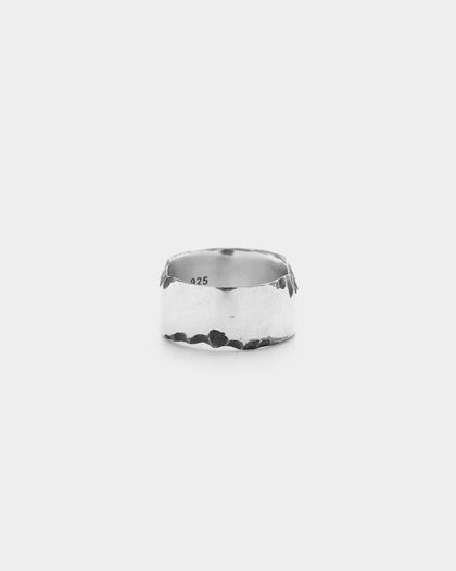 PYRA PYRA x BLKDVL Eroded Cuff Ring Silver