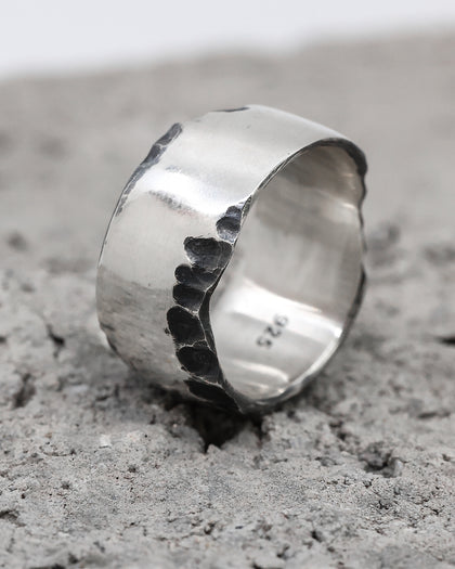 PYRA PYRA x BLKDVL Eroded Cuff Ring Silver