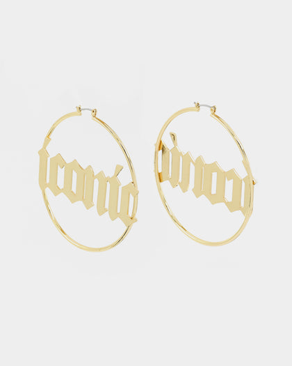 Raising Hell Women's 'Iconic' Hoop Earrings Gold