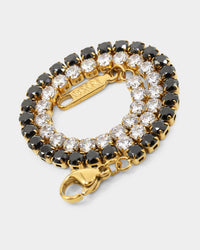 NXS 3mm Tennis Gradient Bracelet Black/White
