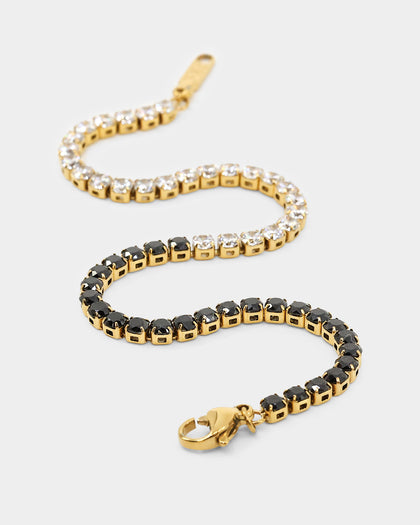 NXS 3mm Tennis Gradient Bracelet Black/White