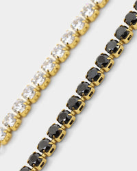 NXS 3mm Tennis Gradient Bracelet Black/White