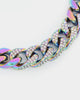 Guess Mainline 4DC 8mm Curb Chain Bracelet Iridescent