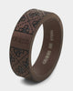 Guess Mainline 8mm 4G Pattern Ring Brown