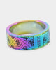 Guess Mainline 8mm 4G Pattern Ring Iridescent