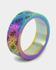 Guess Mainline 8mm 4G Pattern Ring Iridescent