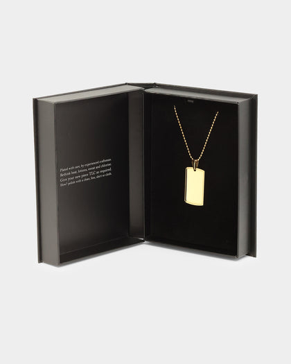 NXS Dog Tag Necklace Gold