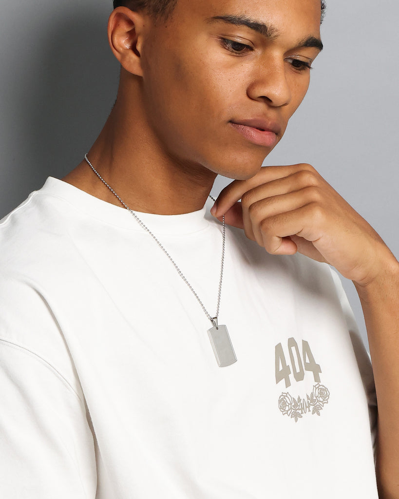 NXS Dog Tag Necklace White Gold Culture Kings