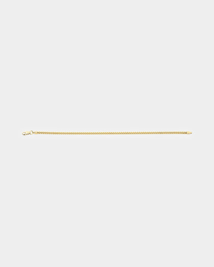House Of Auric 3mm Cuban Link Bracelet 18k Gold Vermeil