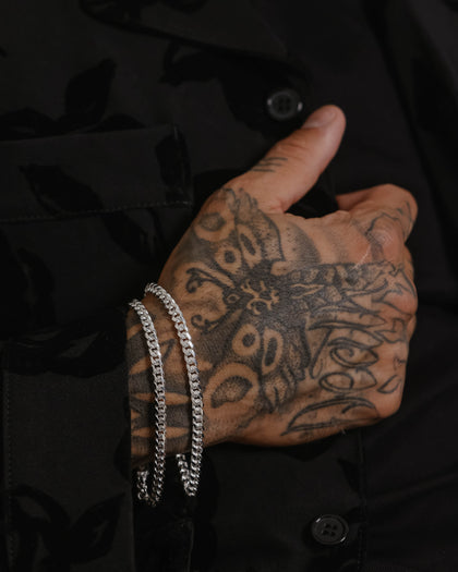 House Of Auric 5mm Cuban Bracelet Set Sterling Silver