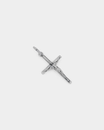 NXS Crucifix Pendant White Gold