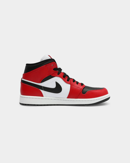 Jordan Men's Air Jordan 1 Mid ' Chicago Black Toe' Black/Black/Red