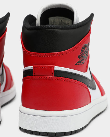 Jordan Men's Air Jordan 1 Mid ' Chicago Black Toe' Black/Black/Red
