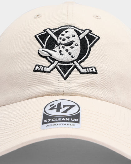 47 Brand Men's Anaheim Ducks Clean Up Strapback Natural/Black