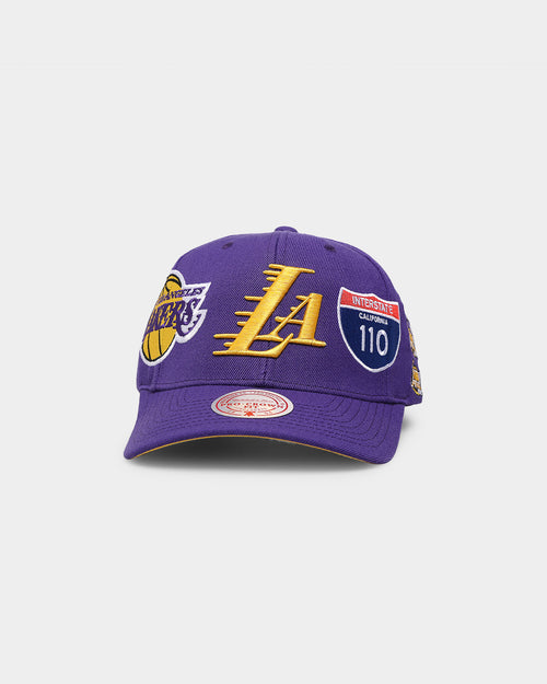 Mitchell & Ness Los Angeles Lakers Champs Pro Crown Snapback Purple