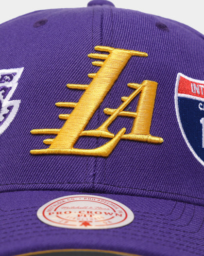 Mitchell & Ness Los Angeles Lakers Champs Pro Crown Snapback Purple
