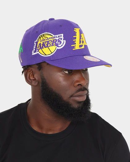 Mitchell & Ness Los Angeles Lakers Champs Pro Crown Snapback Purple