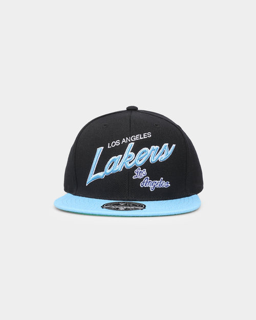 Mitchell & Ness Los Angeles Lakers 'Team Script 2.0 Hardwood Classics' Fitted Black