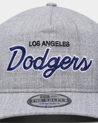 New Era Los Angeles Dodgers Script Old Golfer Snapback Heather Grey