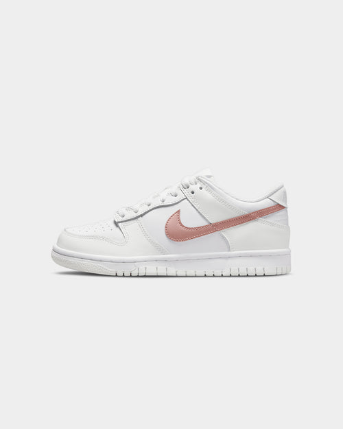 Nike Kids' Nike Dunk Low "White Pink" White/Metallic Red