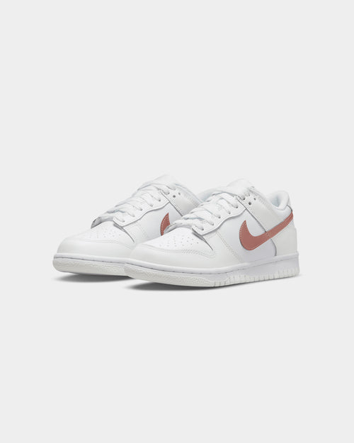 Nike Kids' Nike Dunk Low "White Pink" White/Metallic Red