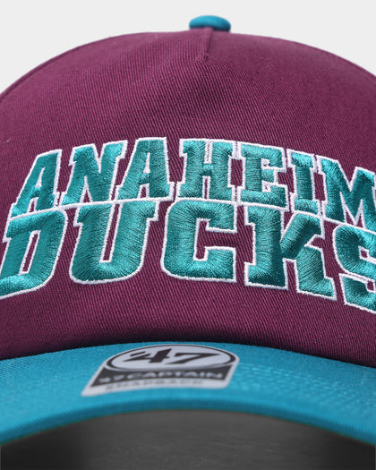 47 Brand Anaheim Ducks 'Ducks' Script Nantasket Captain Snapback Plum