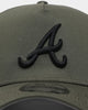 New Era Atlanta Braves 'Olive/Black' 9FORTY A-Frame Snapback Olive/Black