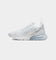 Nike Women's Air Max 270 White/Metallic Platinum