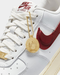 Nike Women's Air Force 1 '07 SE "Swoosh Pocket" Photon Dust/Team Red