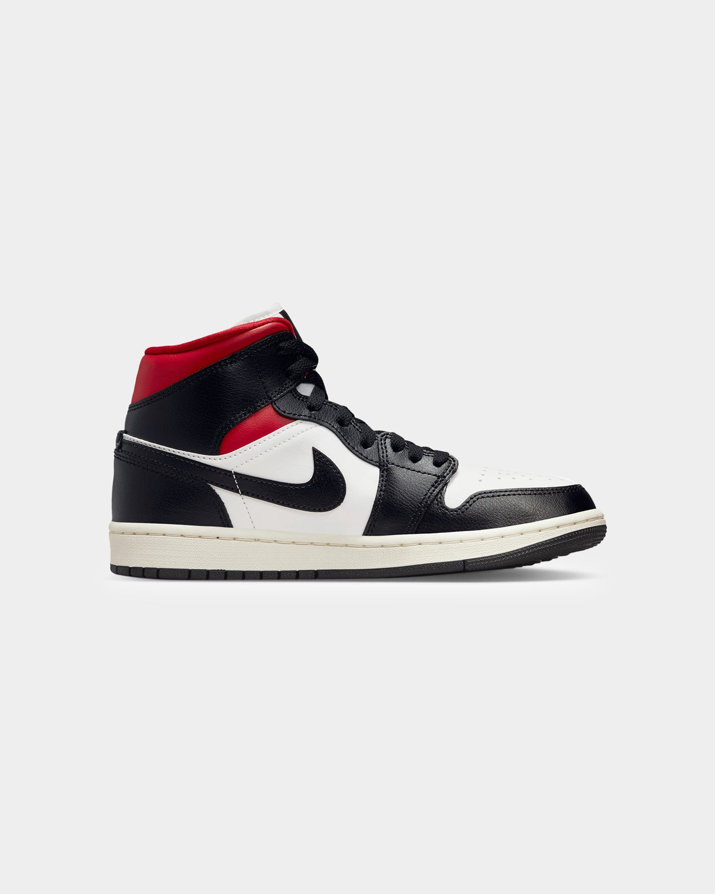 women's air jordan 1 mid red black white