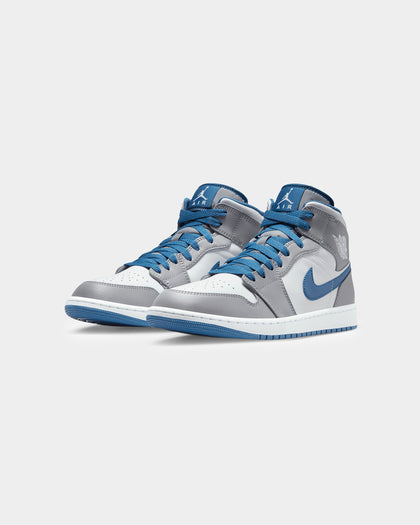 Jordan Air Jordan 1 Mid "True Blue" Cement Grey/White-Blue