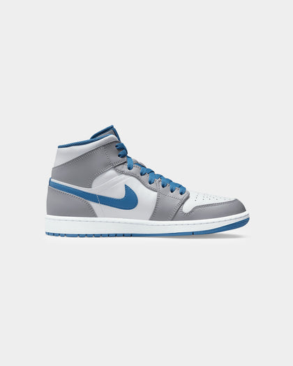 Jordan Air Jordan 1 Mid "True Blue" Cement Grey/White-Blue