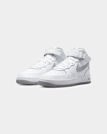 Nike Kids' Air Force 1 Mid LE (GS) White/Wolf Grey