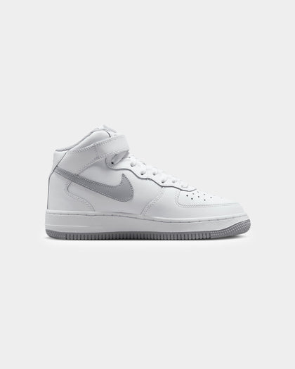 Nike Kids' Air Force 1 Mid LE (GS) White/Wolf Grey