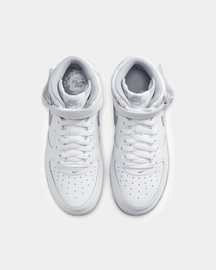 Nike Kids' Air Force 1 Mid LE (GS) White/Wolf Grey