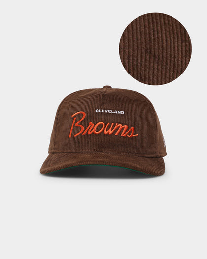 New Era Cleveland Browns 'OG Team Coloured Cord' Script Old Golfer Snapback Brown