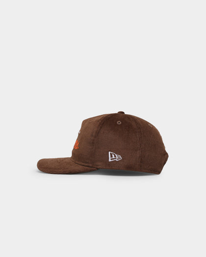 New Era Cleveland Browns 'OG Team Coloured Cord' Script Old Golfer Snapback Brown