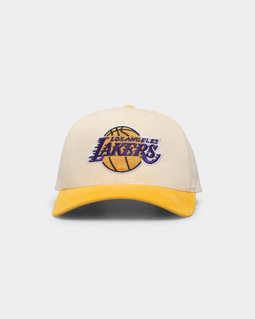Mitchell & Ness Los Angeles Lakers Cream Team Script Pro Crown