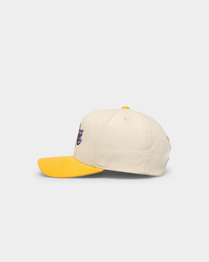 Mitchell & Ness Los Angeles Lakers 'Vintage Cream' Pro Crown Snapback Cream