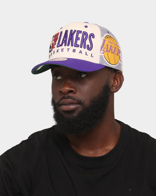 Mitchell & Ness Los Angeles Lakers '90s Training Camp' Pro Crown Snapback Cream