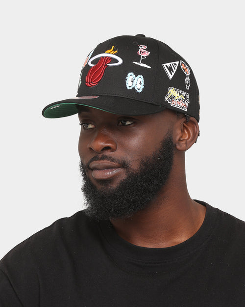 Mitchell & Ness Miami Heat 'Hand Drawn Doodle' Pro Crown Snapback Black
