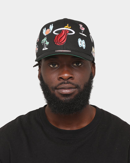 Mitchell & Ness Miami Heat 'Hand Drawn Doodle' Pro Crown Snapback Black