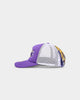 Mitchell & Ness Los Angeles Lakers 'NBA Off The Backboard' Trucker Snapback Purple