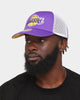 Mitchell & Ness Los Angeles Lakers 'NBA Off The Backboard' Trucker Snapback Purple