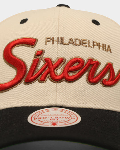 Mitchell & Ness Philadelphia 76ers 'Wool Blend' Snapback Vintage White