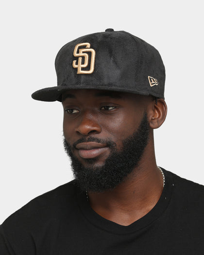 New Era San Diego Padres Black Tan Suede  59FIFTY Fitted Black/Tan
